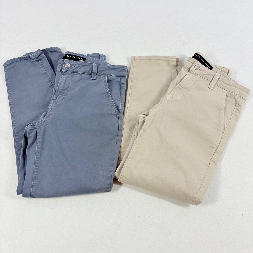 Veronica Beard Ayla Jeans Pants Women 26/2 Slate Grey Excellent Skinny Capri Lot